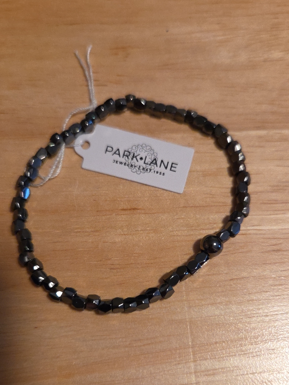 Park Lane Hematite Metallic Faceted Bead Bracelet